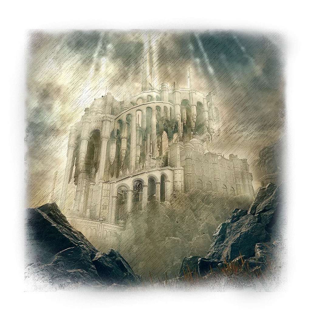 "The Sacred Tower" Painting
